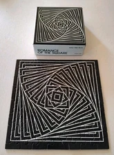 Vtg Springbok 7” Mini Jigsaw Op Art Puzzle ROMANCE OF THE SQUARE MEL BUTOR 7089