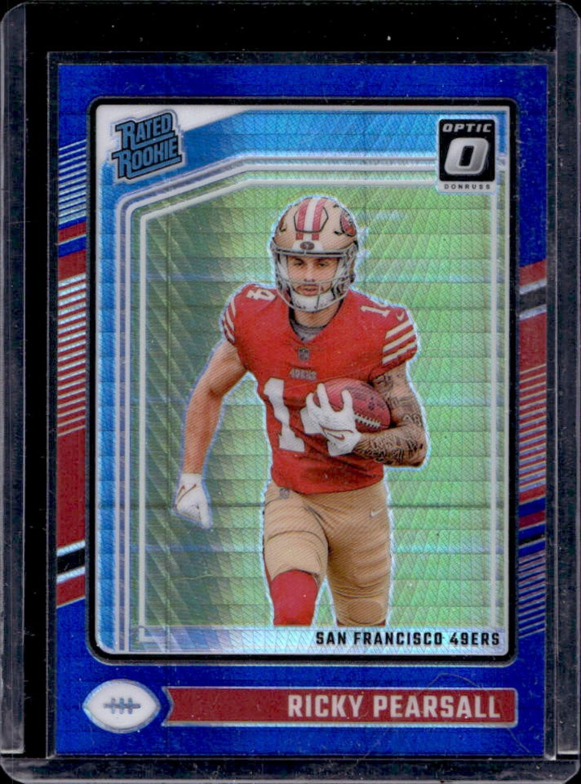 2024 Donruss Optic Ricky Pearsall Blue Hyper Rated Rookie #284 49ers