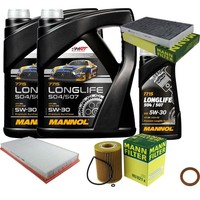 Mann Inspektionspaket 11L Mannol Longlife 5W-30 FüR Mercedes W639 CDI 3.0 122