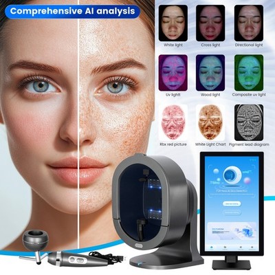 21.5 Inch Pad 9 spectral 3D AI Facial Skin Analyzer and Scalp Analyzer Machine