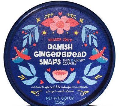 Trader Joe's 8.81oz DANISH GINGERBREAD SNAPS Thin & Crispy Cookies * BB 9/2026 *