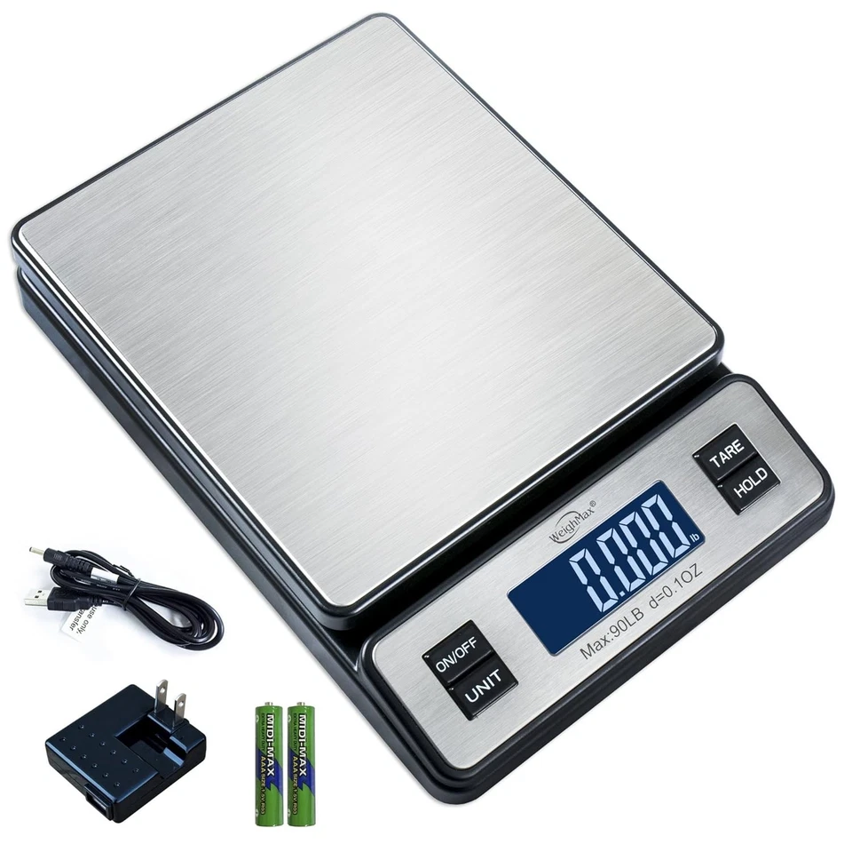 Durable Shipping Scale with Tare Function - 90 LB Stainless Steel Digital Scale - Image 3 of 4