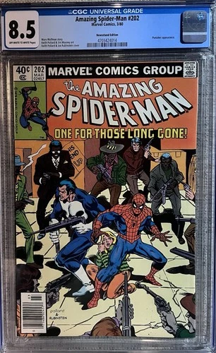 The Amazing Spider-Man 202 CGC 8.5! White Pages! Joe Rubenstein! Newsstand!