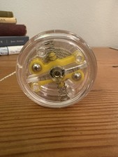 Vintage Yomega "Brain" yo-yo featuring a clear plastic body  Yellow 2 Inches