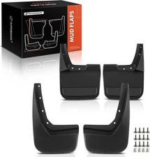 A-Premium Set of 4PCS Mud Flaps Splash Guards Mudguards Mudflaps Black 