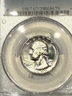 1955 WASHINGTON SILVER QUARTER (PROOF) / PCGS PR67 / UNC