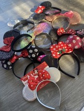 Lot 11 Minnie Mouse Disney Headbands Sequined NEW Collection Girl Accessories