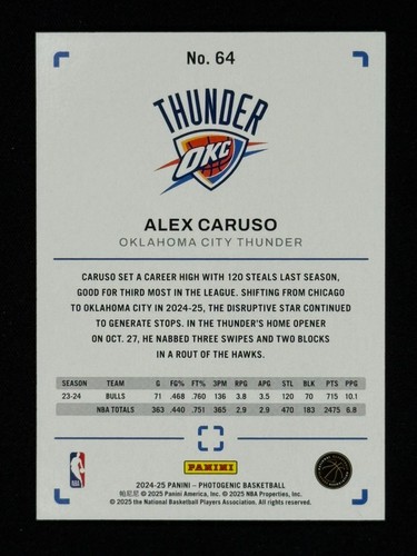 2024-25 Panini Photogenic Alex Caruso Light Speed Case Hit SSP - Picture 2 of 2