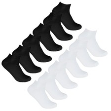 Mens Trainer Socks Cotton Sneaker Low Ankle Liner No Show Sock 6 or 12 Pairs 