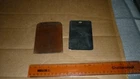 VINTAGE WW2 MILITARY SOLDIER MEN'S POCKET METAL MIRROR + ORIGINAL LEATHER CASE