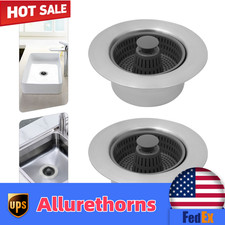 Anti-Clogging Basket Strainer with Pop-Up Core Kitchen Sink Drain Strainer