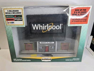 #ad #ad Menards Gold Line HO Scale Prelit Billboard Warehouse Building w 5 Decals NIB $89.99