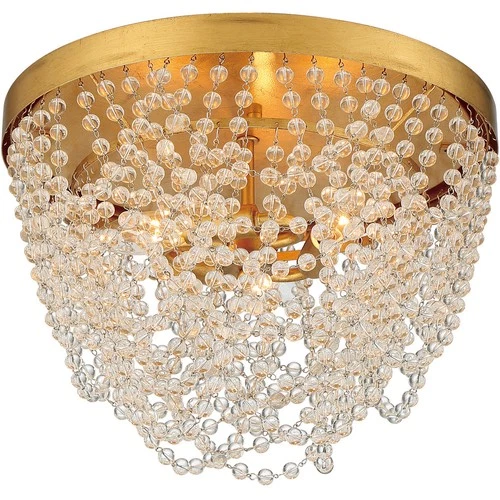 Crystorama FIO-A9103-GA-CL Fiona Flush Mount Antique Gold - Picture 6 of 6