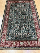 5'9" x 9' Karastan Panel Design Oriental Rug - Full Pile - Made in USA