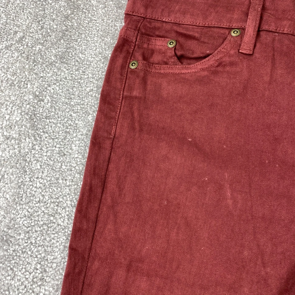 Pantalones de mezclilla para mujer Fine by Superfine Bootcut 28 granate tiro medio 5 bolsillos lavado oscuro Foto 3 de 4