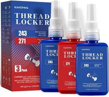 ESKONKE 3 Pack Thread Locker Blue 243  Red 271 Removable  /