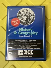 Commodore 64 - History Geography 5.25 Floppy Original Box TESTED, WORKING