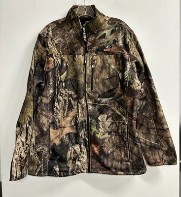 Mossy Oak Men's Performance Bonded Full Zip Shirt Size 42-44