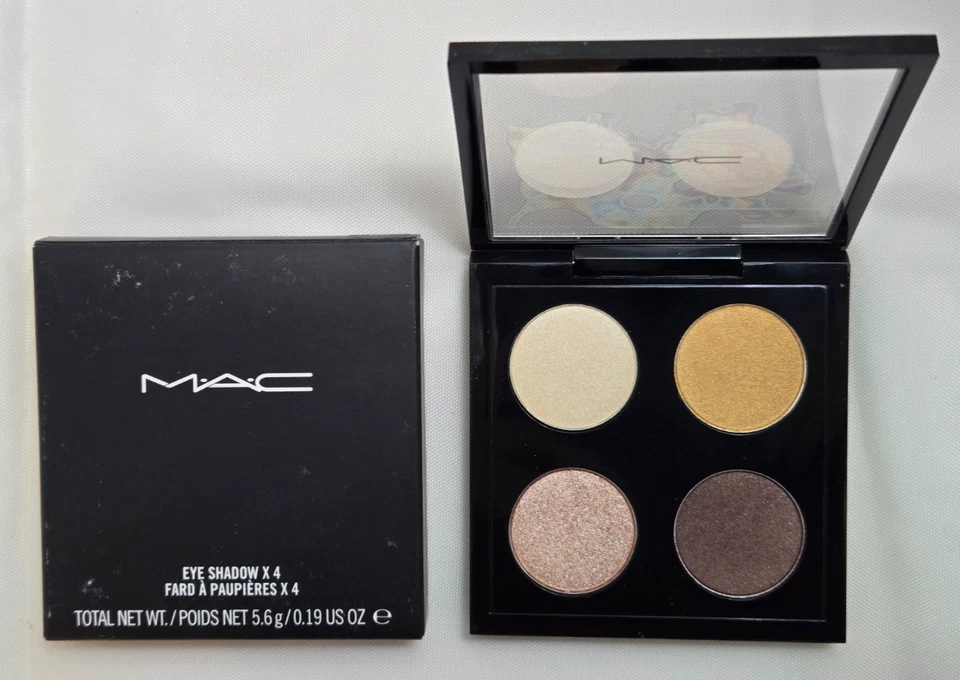 MAC Eyeshadow Quad Devilishly Dark, Goldmine, Honey Lust, Manila Paper FAST SHIP - Image 4 of 4
