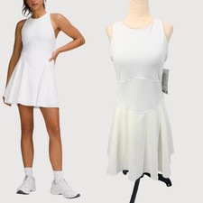 Lululemon Court Crush Tennis Dress White Size 10 NWT