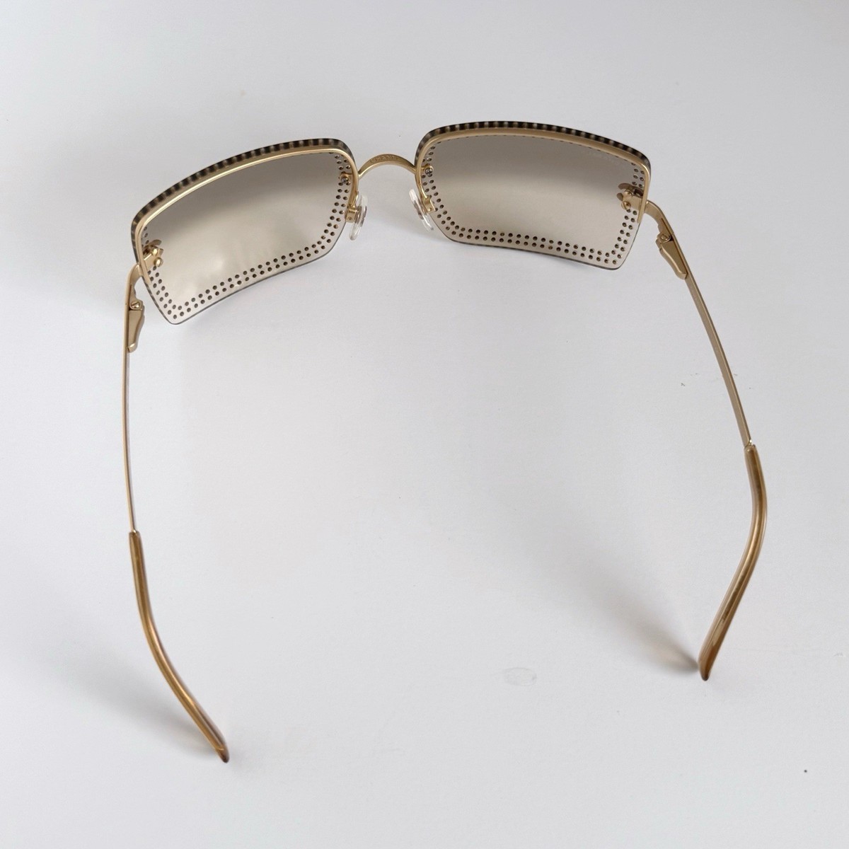 CHANEL Rare Classic Vintage Y2K Crystal CC Logo 4105 Sunglasses | eBay