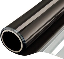 WPCTEV Window Film One Way Mirror Tint 17.5 Inch x 6.5 Feet, Black Silver