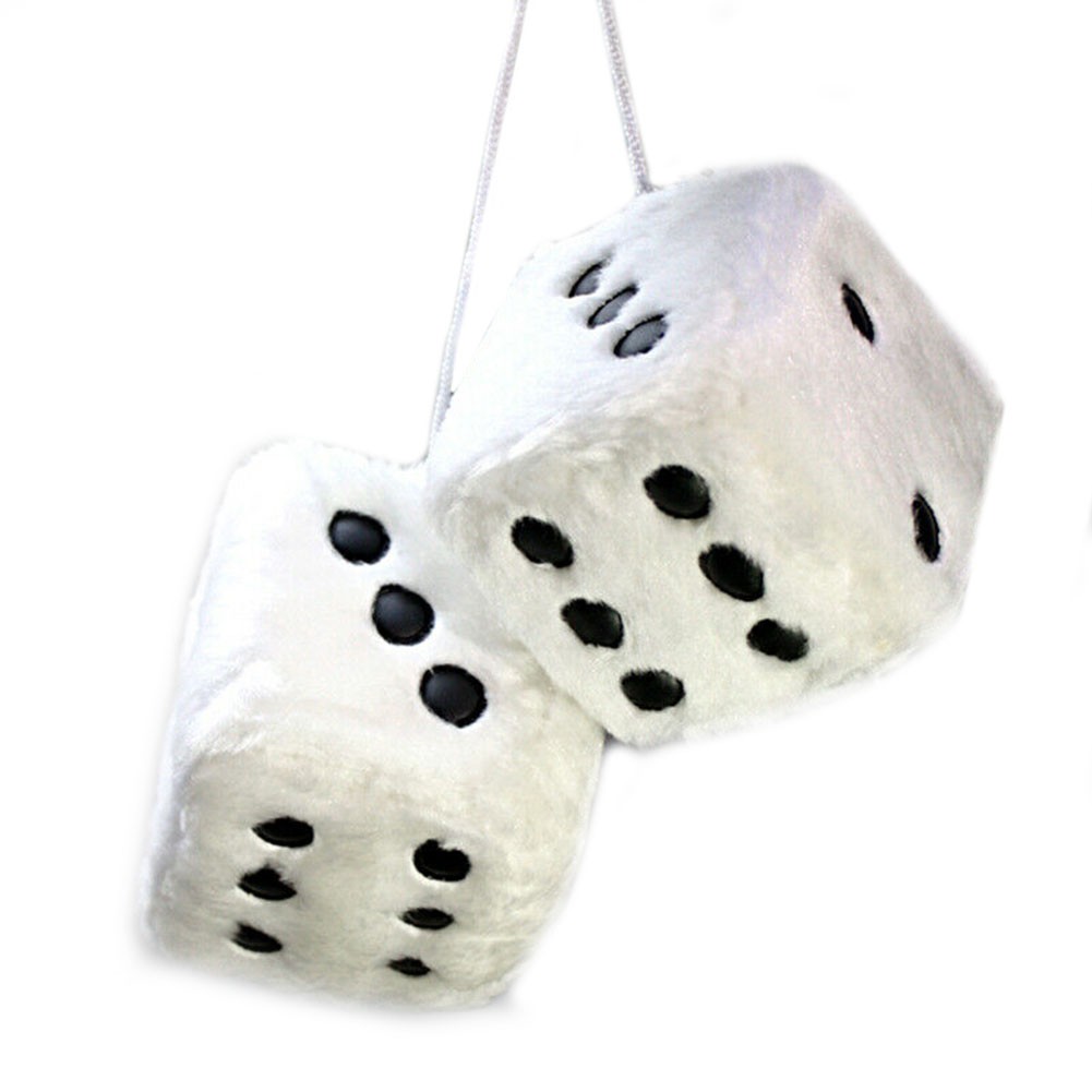 Car Pendant Hanging Plush Dice Craps Automobiles Rear View Mirror Hanging Decora