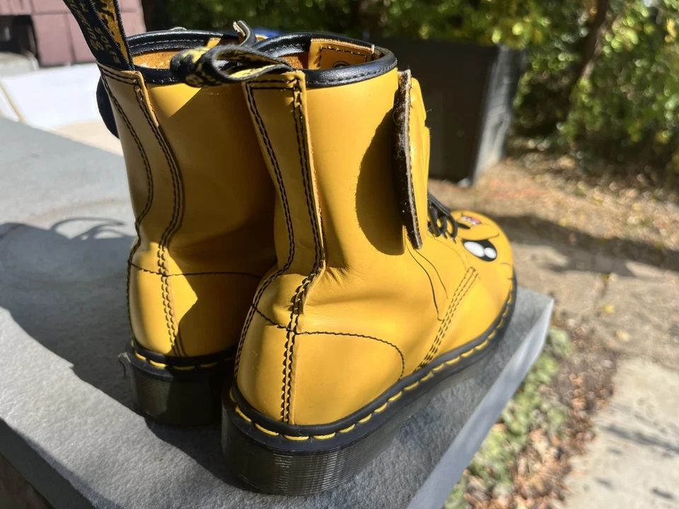 Dr Doc Martens 1460 Hora de Aventura Jake El Perro Botas de Cuero EE. UU. L 5 UK 3 UE 36 Foto 2 de 4