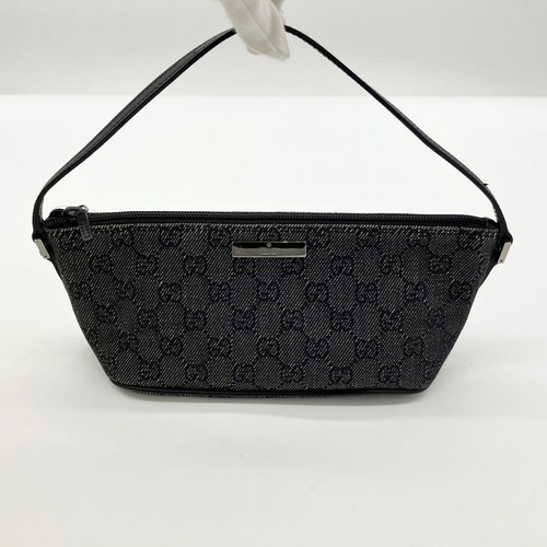 Gucci GG Canvas Accessory Pouch Mini Handbag Black