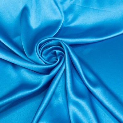 Stretch Satin Charmeuse Turquoise Fabric 58 Inch Silky Wedding Material