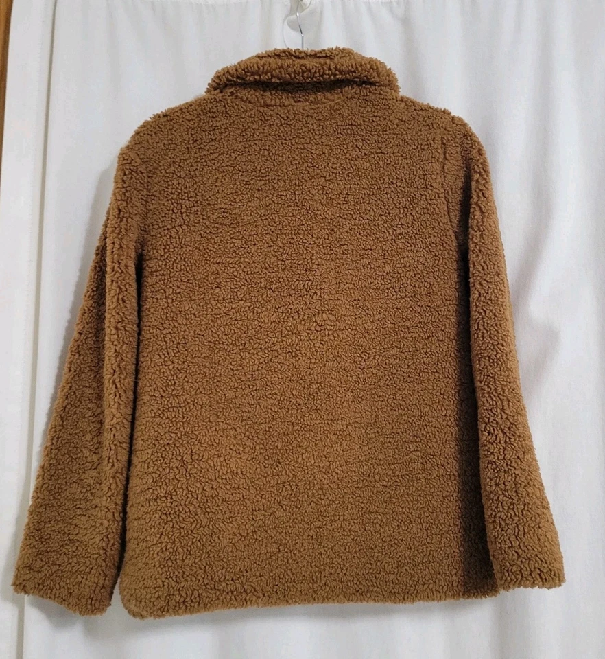 Antiguo Oso de Peluche Azul Marino Sherpa Marrón Talla XL Juniors Niñas Bolsillos con Botones  Foto 3 de 4