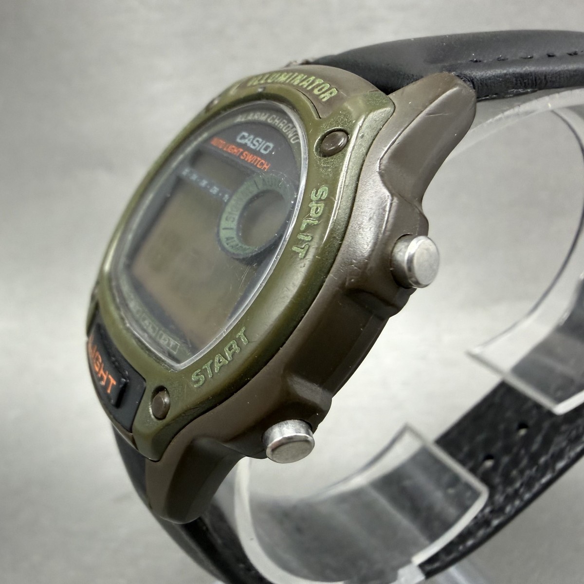 Casio Illuminator W-94H Watch Men 37mm Digital Green Alarm Chrono