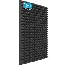 JBER 1 Pack Acoustic Foam Panels, Pyramid Sound Proof Foam Panels for Walls ...