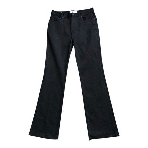 CAbi 5th Avenue Jeans Womens 8 Black Flare Jeans Mid Rise Stretch 31.5" Inseam
