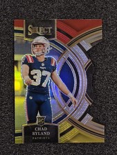 2023 Select Red Yellow Prizm Die Cut #122 Chad Ryland RC New England Patriots