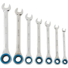 Klutch ZERO Degree Gearless Ratcheting Wrench Set, 7-Pc., 12-Pt., Metric