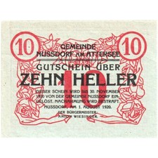 [#289165] Austria, Nussdorf, 10 Heller, 1920-11-30, UNC
