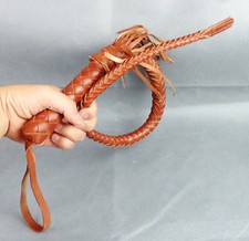 Brown Handmade Leather Horse Whip Riding Crop Handmade Horsewhip