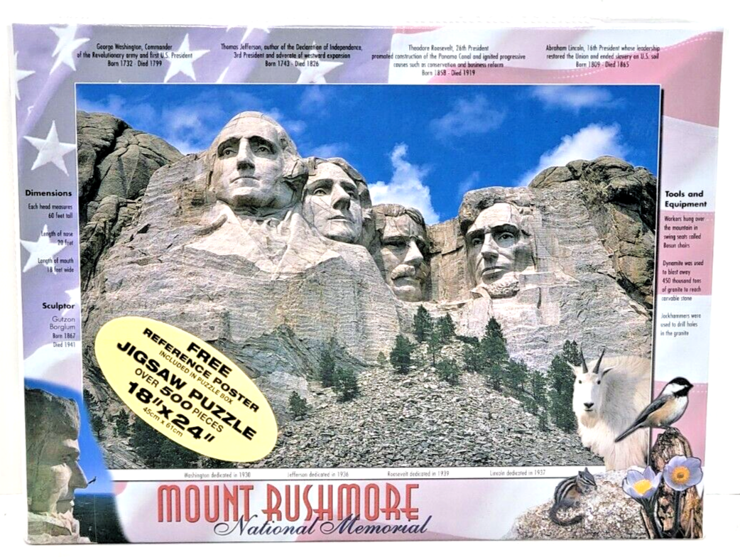 Mount Rushmore National Memorial 500+ Piece Jigsaw Puzzle by Impact 17.5 X 23.5