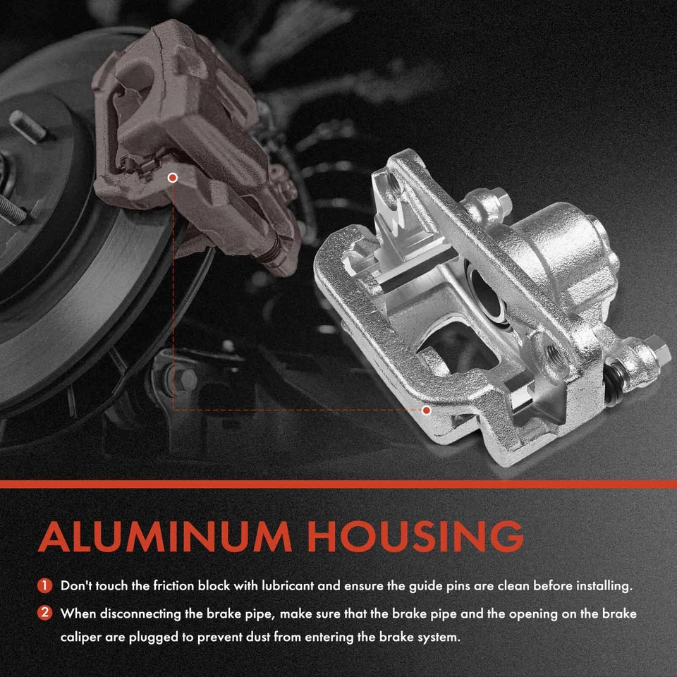 2x Rear Left & Right Disc Brake Caliper w/Bracket for Audi A3 TT Quattro VW Golf - Image 2 of 4