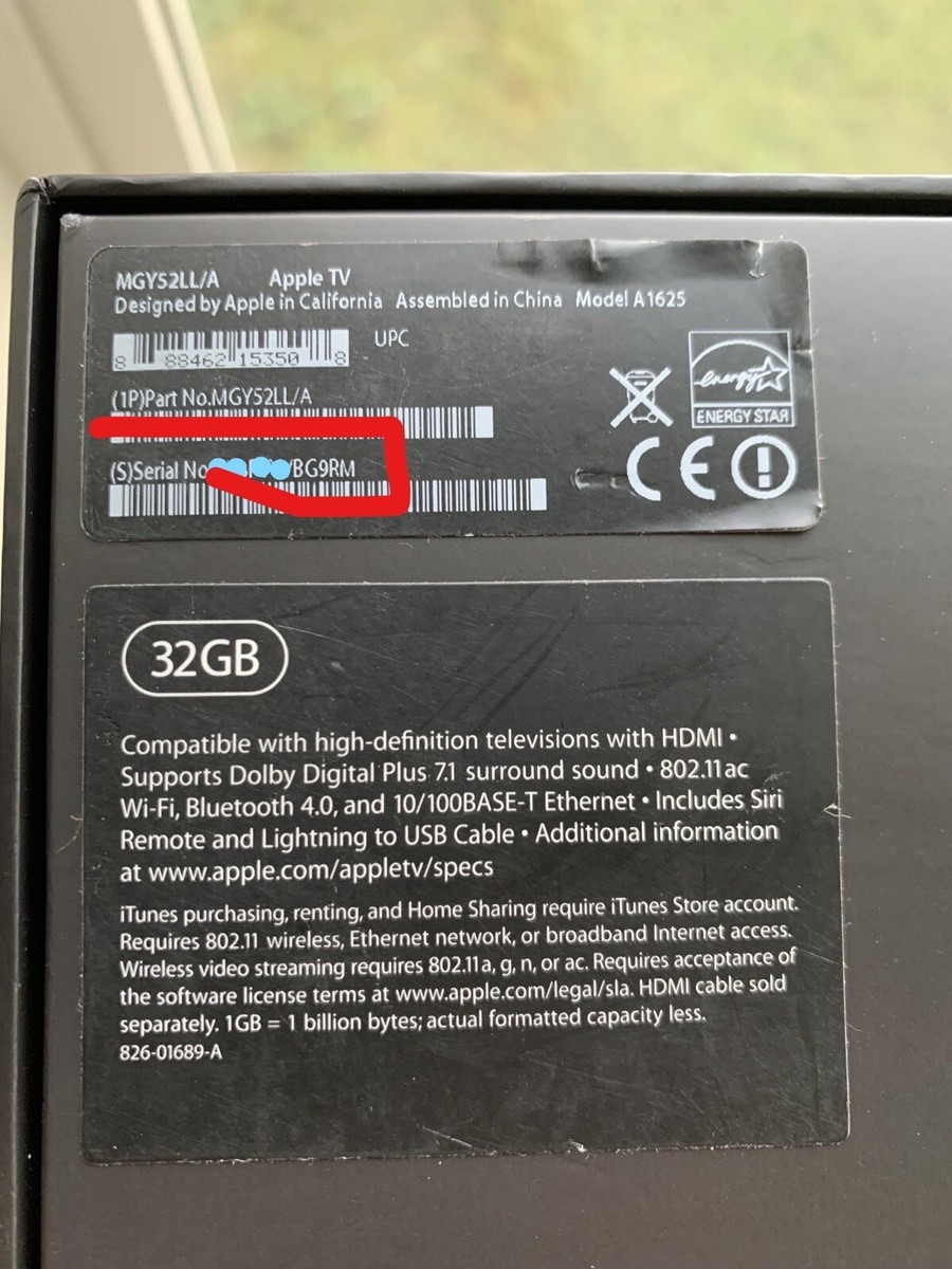 Apple TV HD ~ A1625 ~ 32GB (4th Gen.) MGY52LL/A Excellent