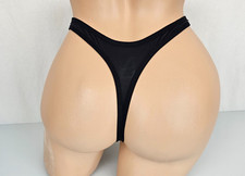 Vintage Vanity Fair My Favorite Pants Super Soft Thong Panties Black 6 M 18141