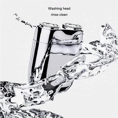 Mini Portable USB Rechargeable Men's Shaver Double Head Washable Electric Razor - Bild 7 von 22