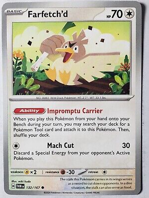 Farfetch'd 132/167 NM / M - Twilight Masquerade Pokemon Card Farfetch'd 132/167 NM / M - Twilight Masquerade Pokemon Card