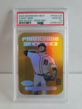 2020 Bowman's Best CASEY MIZE Franchise Die Cuts Gold Refractor /50 PSA 10 POP 1
