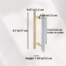 2PCS Heavy-duty Drawer Cabinet Pull Handles 5" Center-to-center Textured Finish