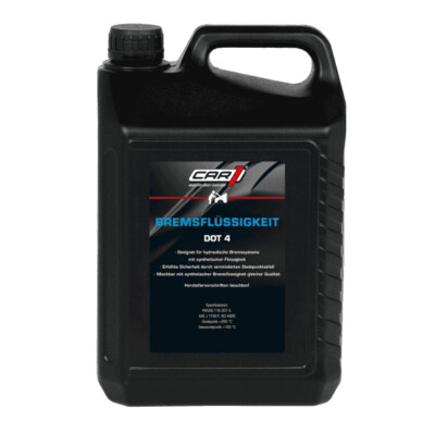 CAR 1 Bremsflüssigkeit DOT 4 5 Liter FMVSS 116 DOT 4, SAE J 1703 F, ISO 4925