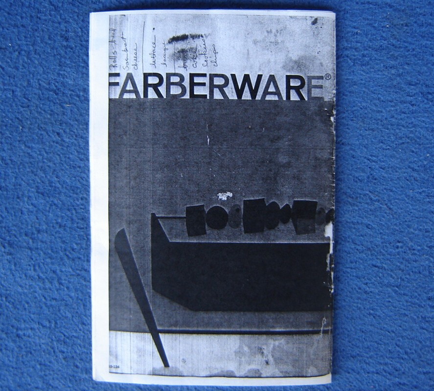 Farberware Shish Kebab Recipe Instruction BookRotisserie Grill Manual