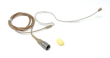 Beige Single Earhook Headset Mic w/ 4 pin mini XLR for Audio Technica Body Packs
