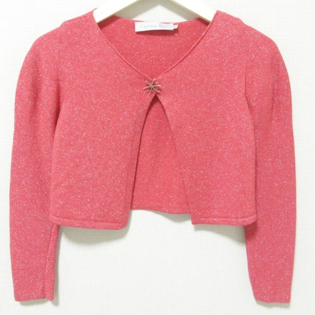 Cardigan Christian Dior enfant vêtement enfant lame tricot 8 rose